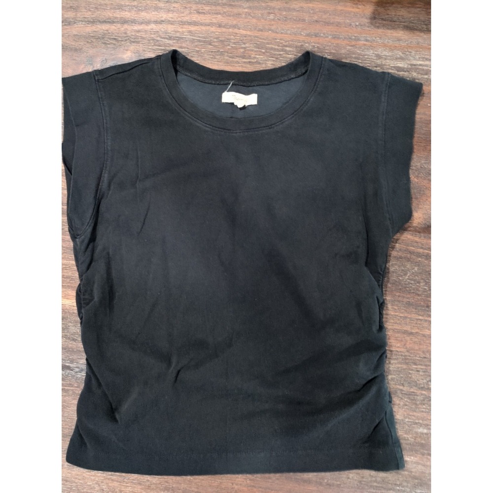 Madewell Cap Sleeved Black Top Small